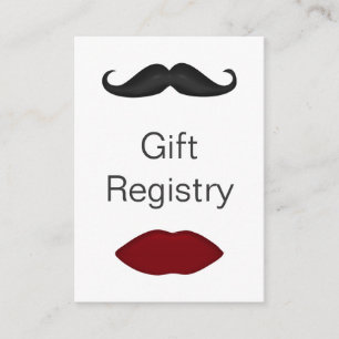 lips and mustache mod Gift registry  Cards