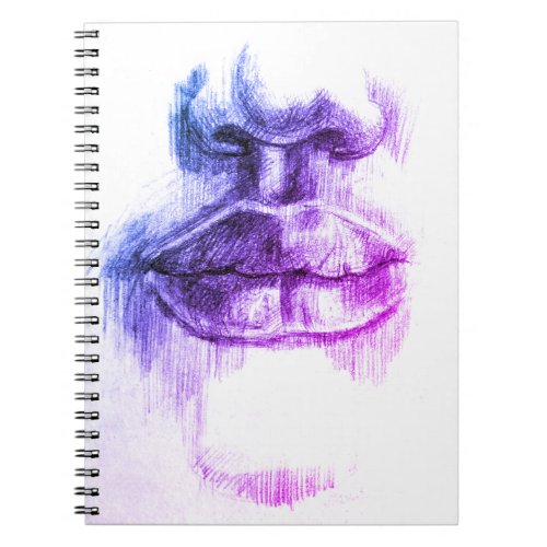 Lips and Nose drawing Pencil art Notebook