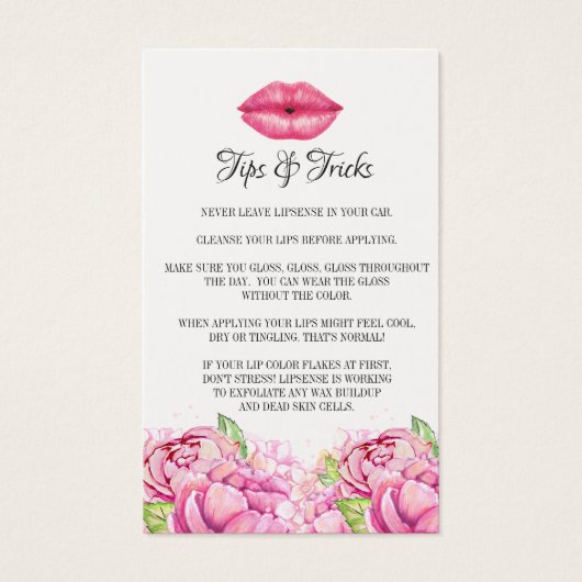 Lips Application Instructions and Tips and Tricks (Back)