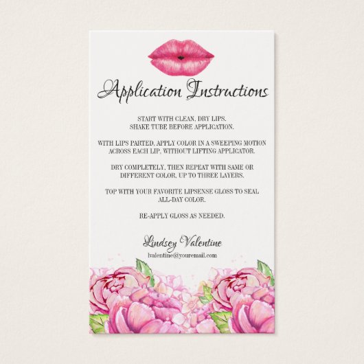 Lips Application Instructions and Tips and Tricks (Front)