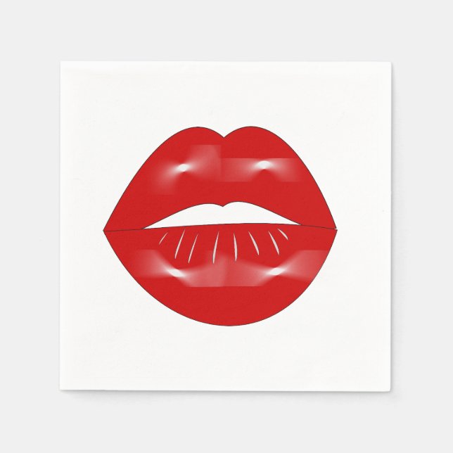 Lips Bachelorette Party Napkins (Front)