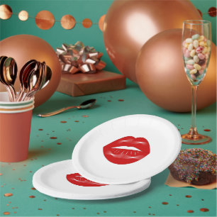 Lips Bachelorette Party Paper Plates