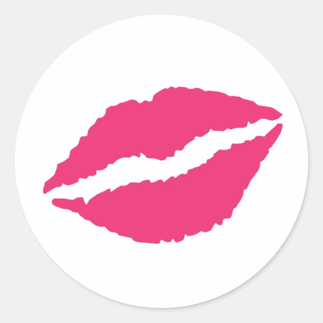 Lips Classic Round Sticker (Front)