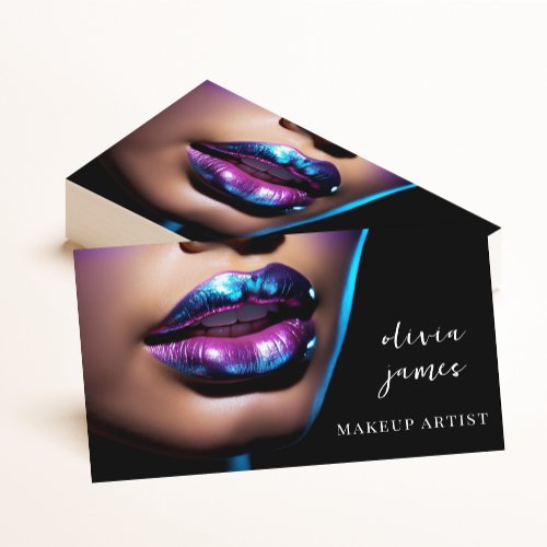 Lips Cosmetics Makeup Artist Beauty Salon Business Card