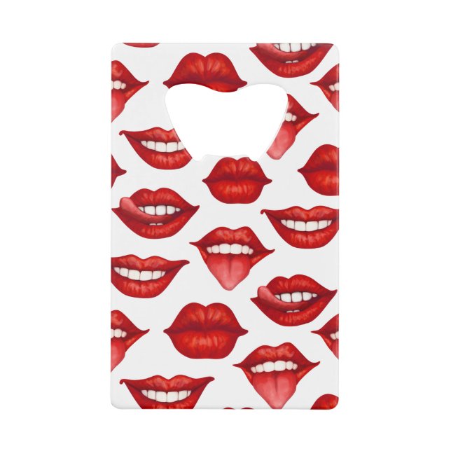 Lips Credit Card Bottle Opener (Front)