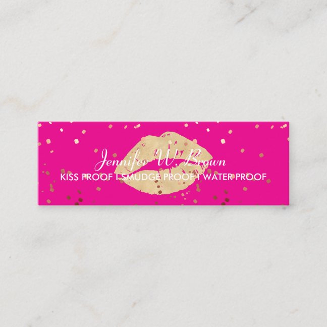 Lips Distributor Lipstick makeup salon Mini Business Card