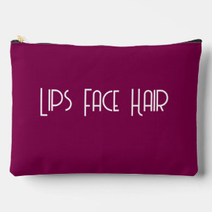 Lips Face Hair Accessory Pouch