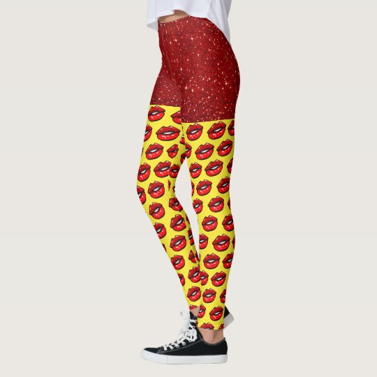 LIPS Fashion Pop Leggings | Zazzle.com