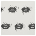 Lips kiss fashion glamour makeup black and white fabric