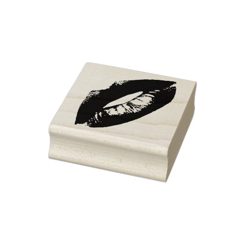 Lips Kiss Lipstick Rubber Stamp