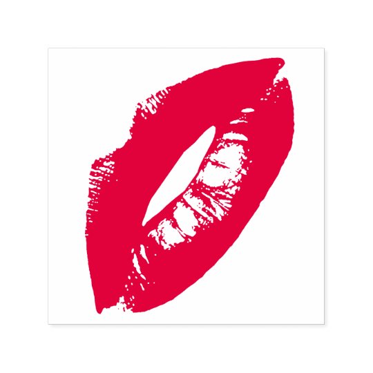 Lips Kiss Lipstick Self-inking Stamp | Zazzle.com