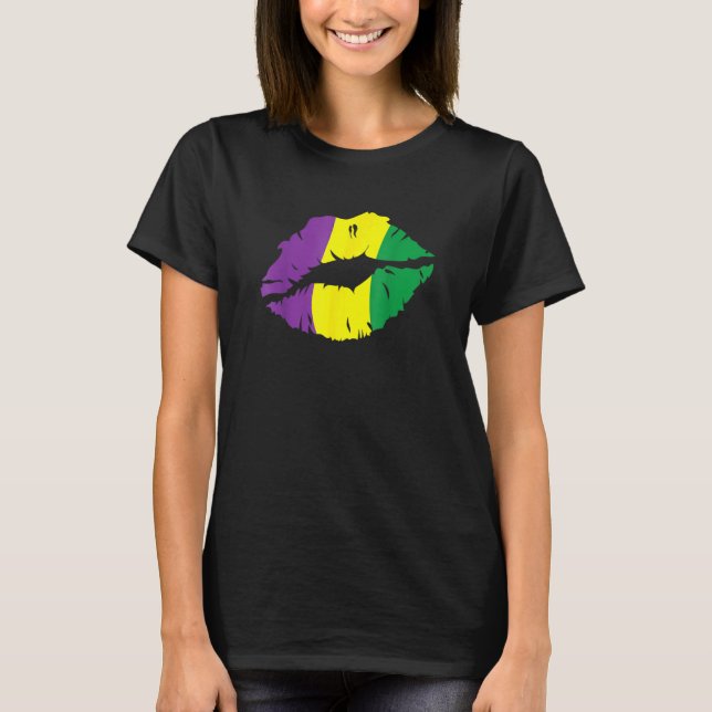 Lips Kiss Mardi Gras New Orleans For Women T-Shirt (Front)