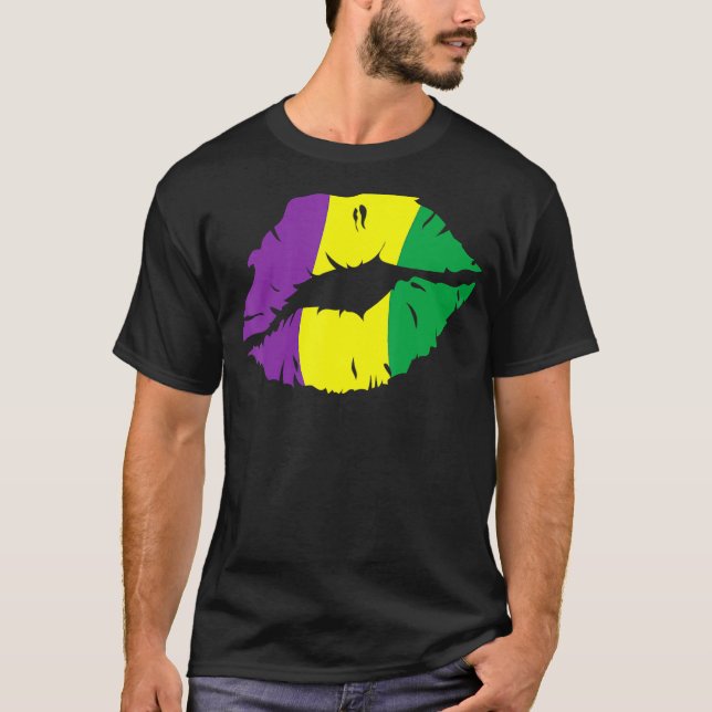 Lips Kiss Mardi Gras New Orleans  For Women T-Shirt (Front)