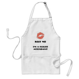 lips, Kiss me, I'm a Flight Attendant! Adult Apron