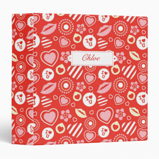 Lips, Love & Hearts Valentine's Day Pattern Binder