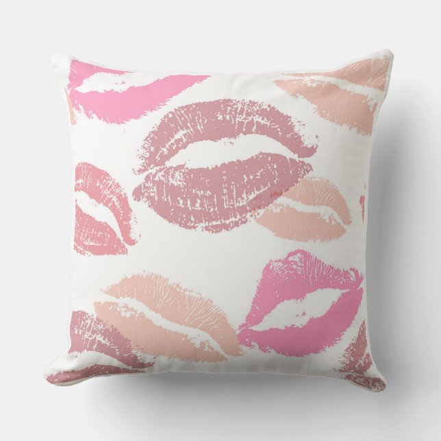Lips/Love You Valentine Pillow Reversible (Front)