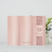 Lips Makeup Artist Rose Gold Tri-Fold Bruchures (Standing Front)