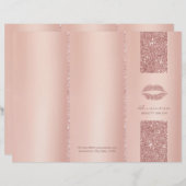 Lips Makeup Artist Rose Gold Tri-Fold Bruchures (Front/Back)