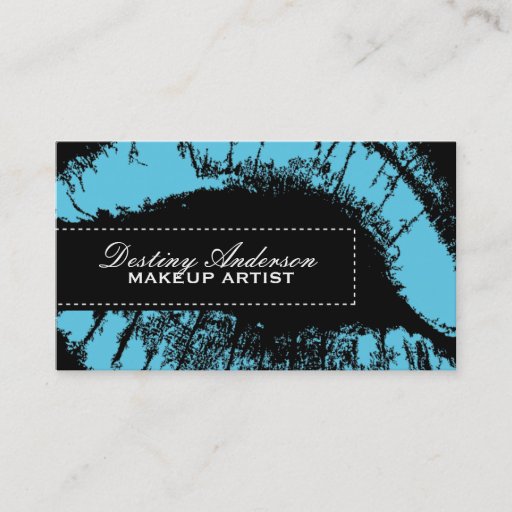 Customizable Lips Makeup Business Cards