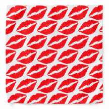 Lips Mouth Kiss Red Angled Pattern