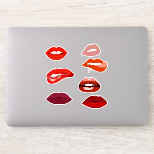 Lips Mouth Lipstick Red Sticker