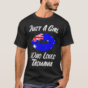 Lips Mouth Love Australian Flag Tasmania T-Shirt