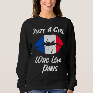 Lips Mouth Love French Flag Paris Sweatshirt