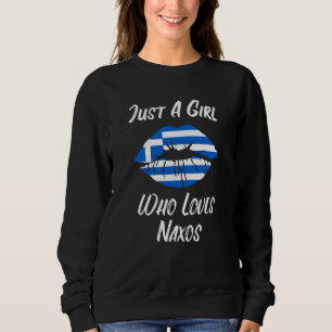 Lips Mouth Love Greek Flag Naxos Sweatshirt