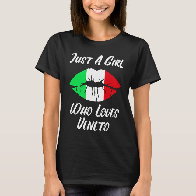 Lips Mouth Love Italian Flag Venetian T-Shirt (Front)