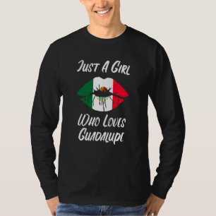 Lips Mouth Love Mexican Flag Guadalupe T-Shirt