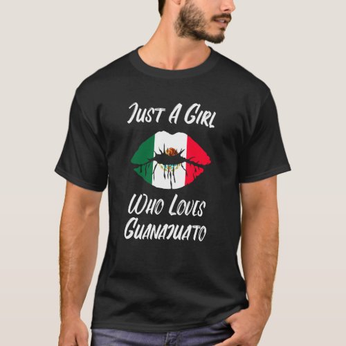 Lips Mouth Love Mexican Flag Guanajuato T_Shirt
