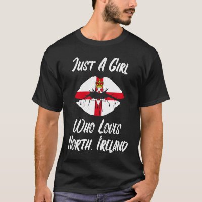 Lips Mouth Love Northern Ireland Flag T-Shirt