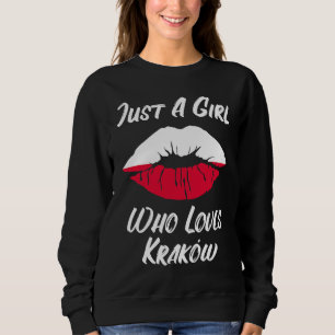 Lips Mouth Love Polish Flag Krakow Sweatshirt
