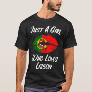 Lips Mouth Love Portuguese Flag Lisbon T-Shirt
