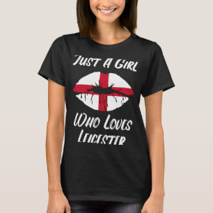 Lips Mouth Love Saint George's Cross Flag Leiceste T-Shirt