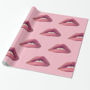 Lips, Mouth Wrapping Paper, 30 in x 6 ft Wrapping Paper
