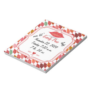Lips Mrs. Hipster Vintage Retro Bride Notepad