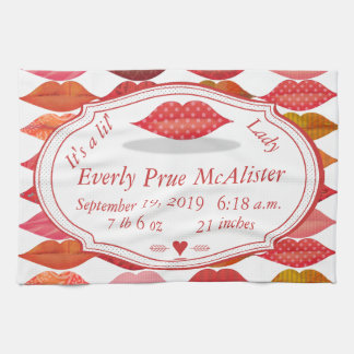 Lips Mrs. Hipster Vintage Retro Lil' Lady Towel