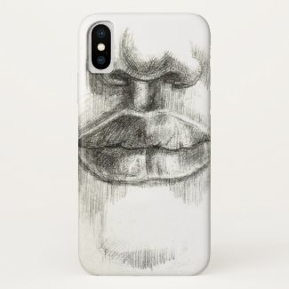 Lips & Nose drawing  iPhone Case