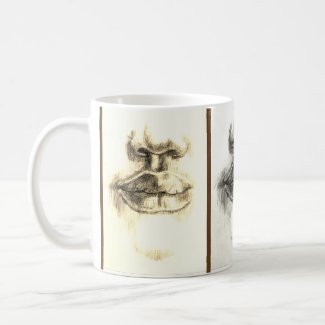 Lips & Nose Pencil Drawing Art Mug