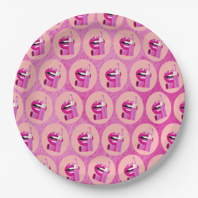 Lips Paper Plates (Front)