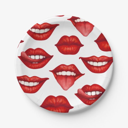 Lips Paper Plates