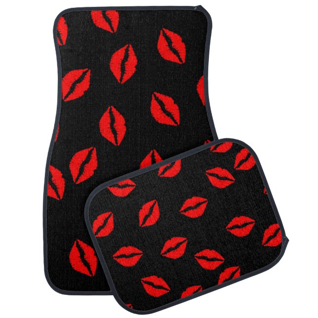 Lips Pattern on Car Mats (Set)