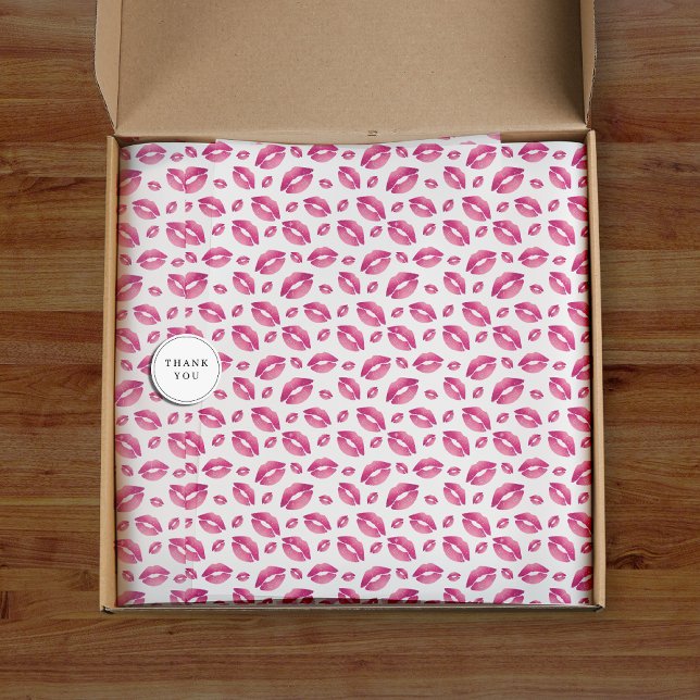Lips Pattern Pink & White Tissue Paper (Lips Pattern Pink & White Tissue Paper
)