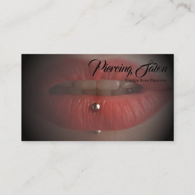 Lips Piercing photo Business Card