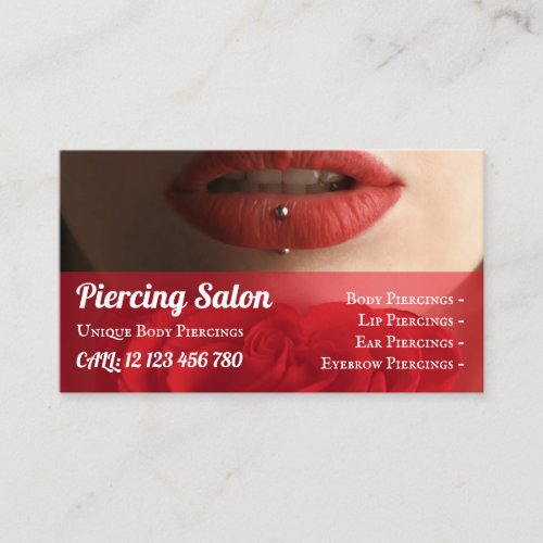 Lips Piercings Business Card