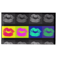 Lips POP Art Table Card Holder