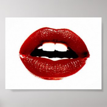 Lips Poster by hunnymarsh at Zazzle