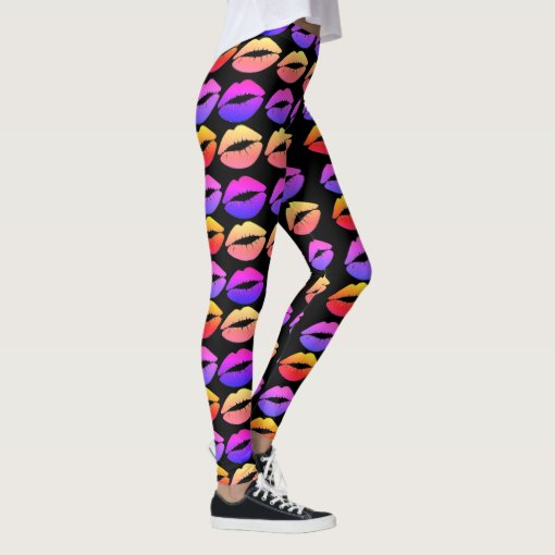 Lips print leggings | Zazzle