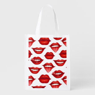 Lips Reusable Grocery Bag